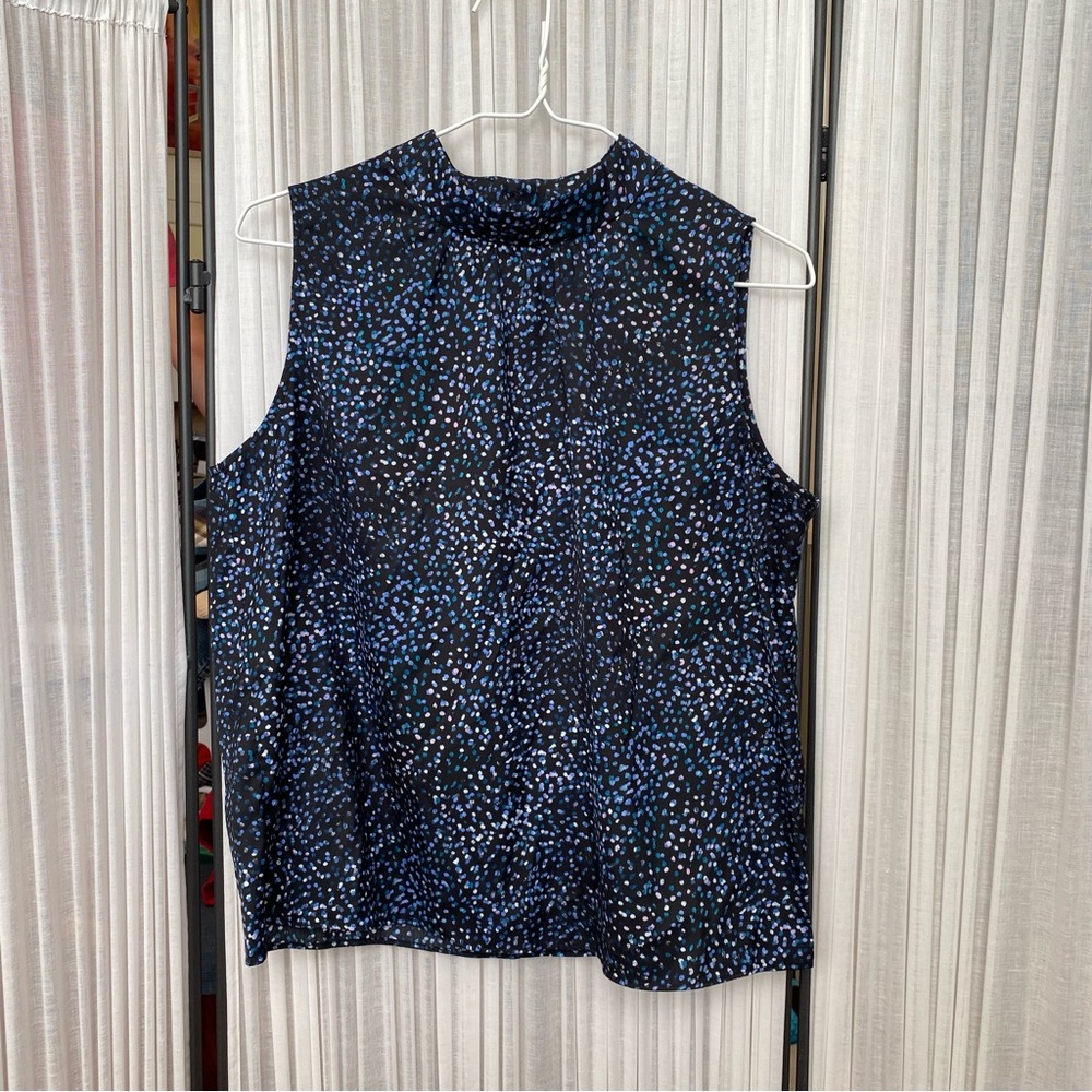 Banana Republic Black and Blue Speckled Tank Top